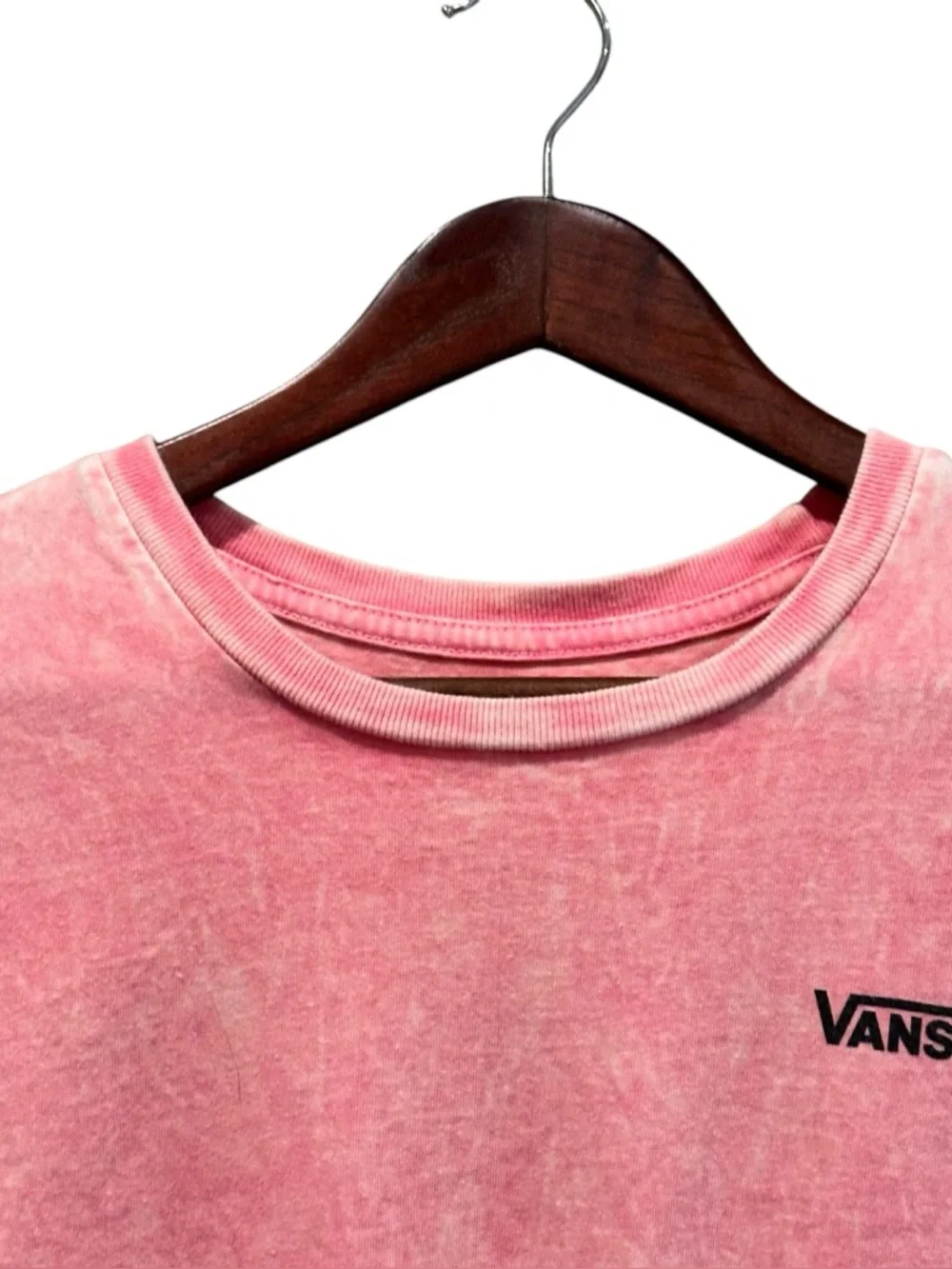 Vans Pink Acid Wash Short Sleeve Tied Knot Pullover Top Women’s Size Small - Picture 3 of 7